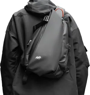 Waterproof Sling Bag for Men,Sling Backpack with USB Charger Crossbody one strap backpack Anti-Theft,Causal