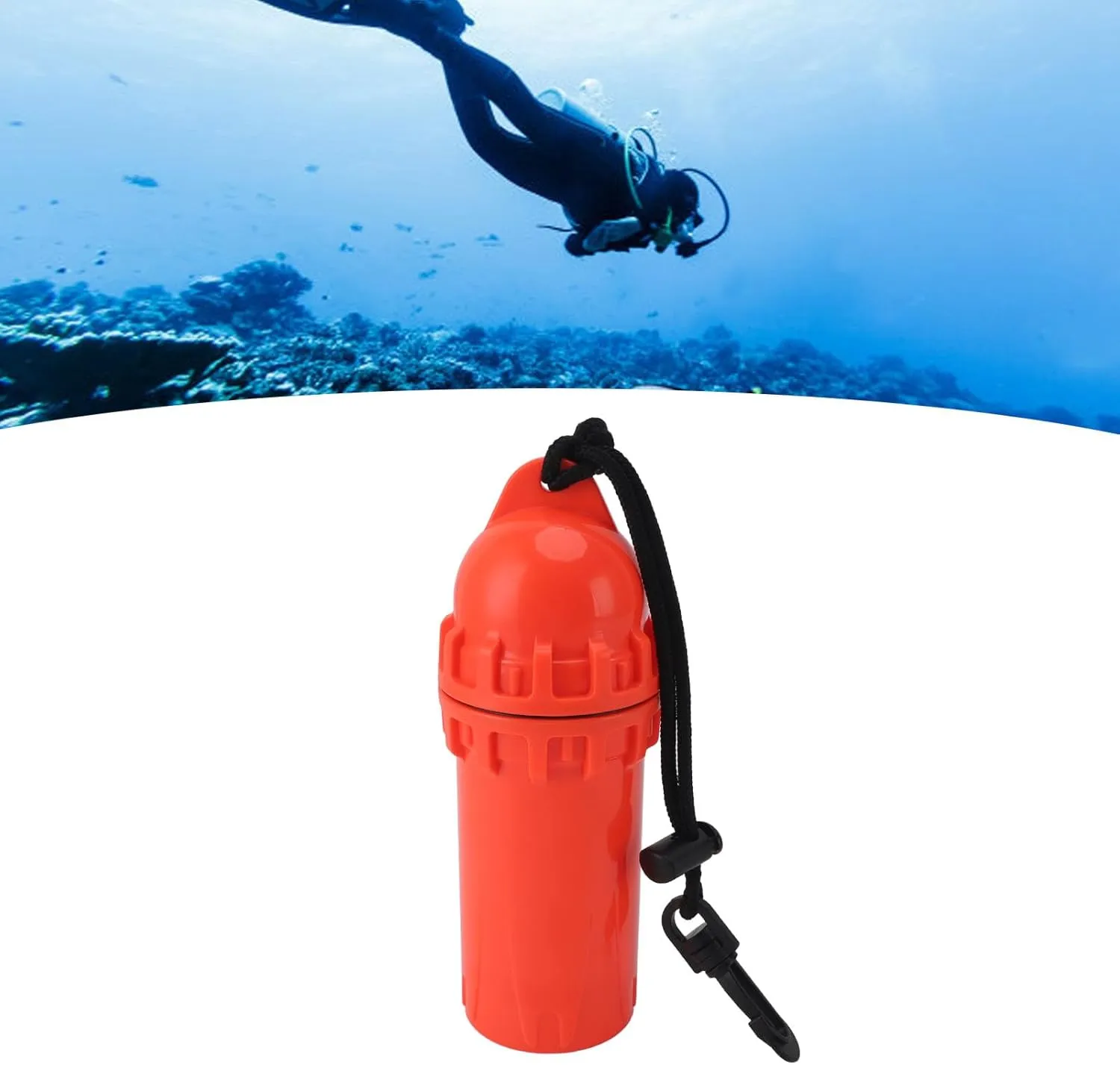 Waterproof Snorkeling Scuba Diving Dry Box with Clip, Underwater Dry Storage Box for Safe and Watertight Sealing