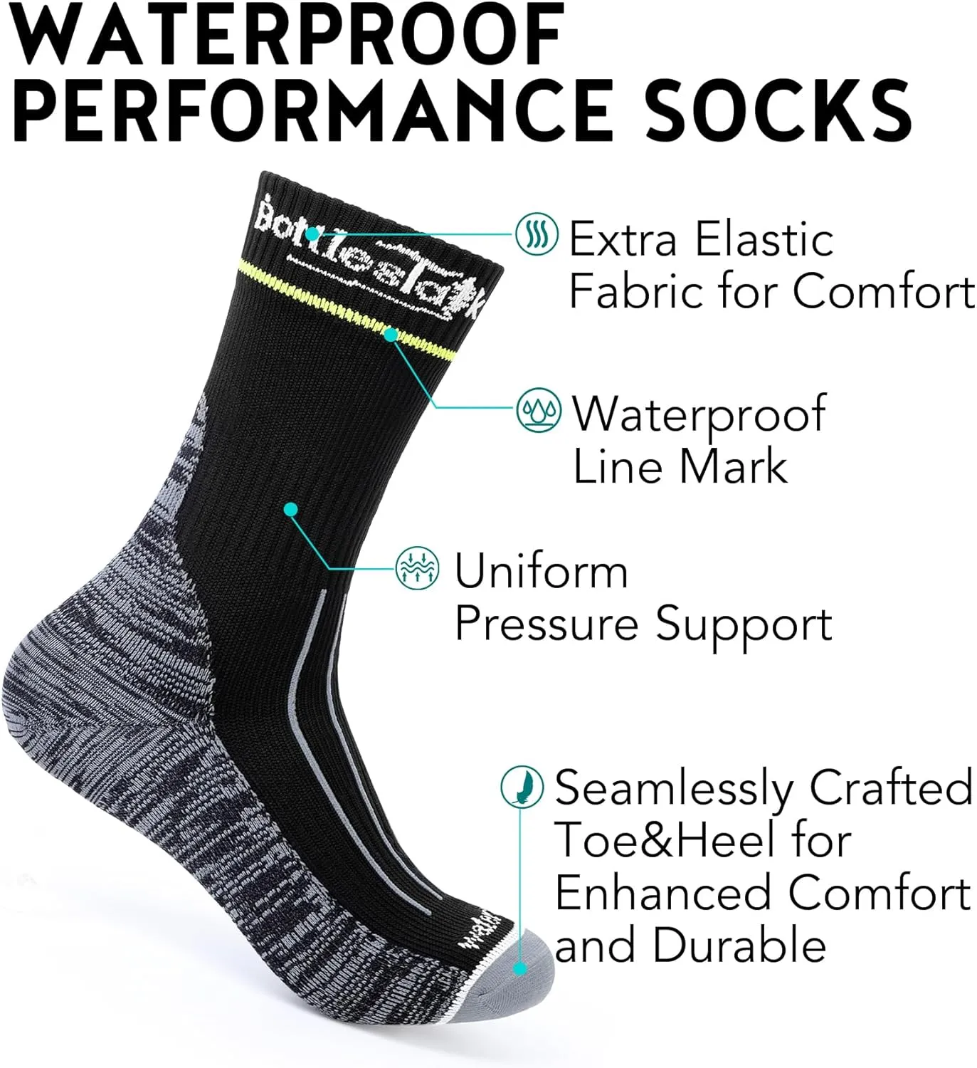 Waterproof Socks, Perfect for Sports Climbing Skiing Kayaking Fishing Hiking