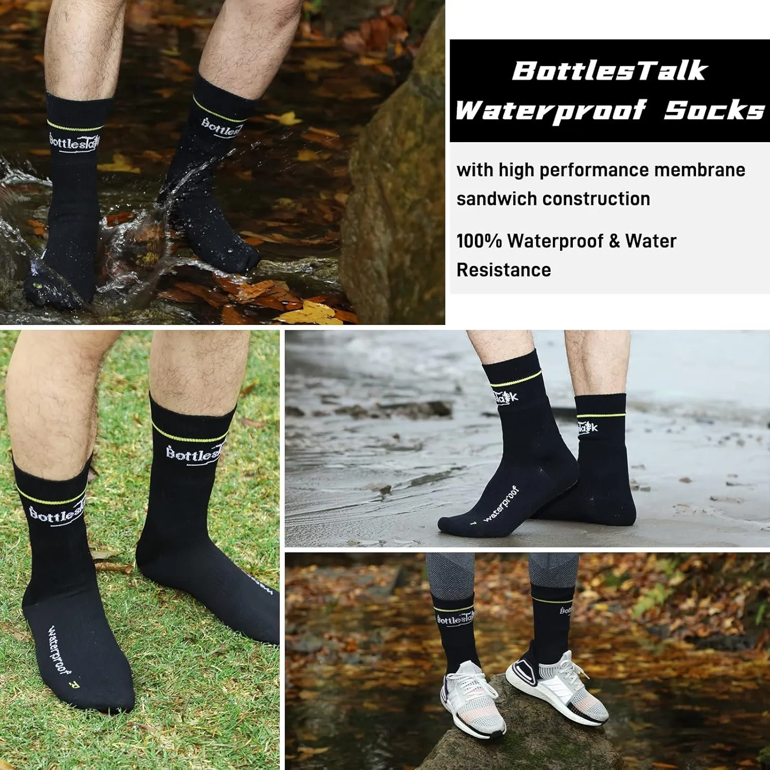 Waterproof Socks, Perfect for Sports Climbing Skiing Kayaking Fishing Hiking