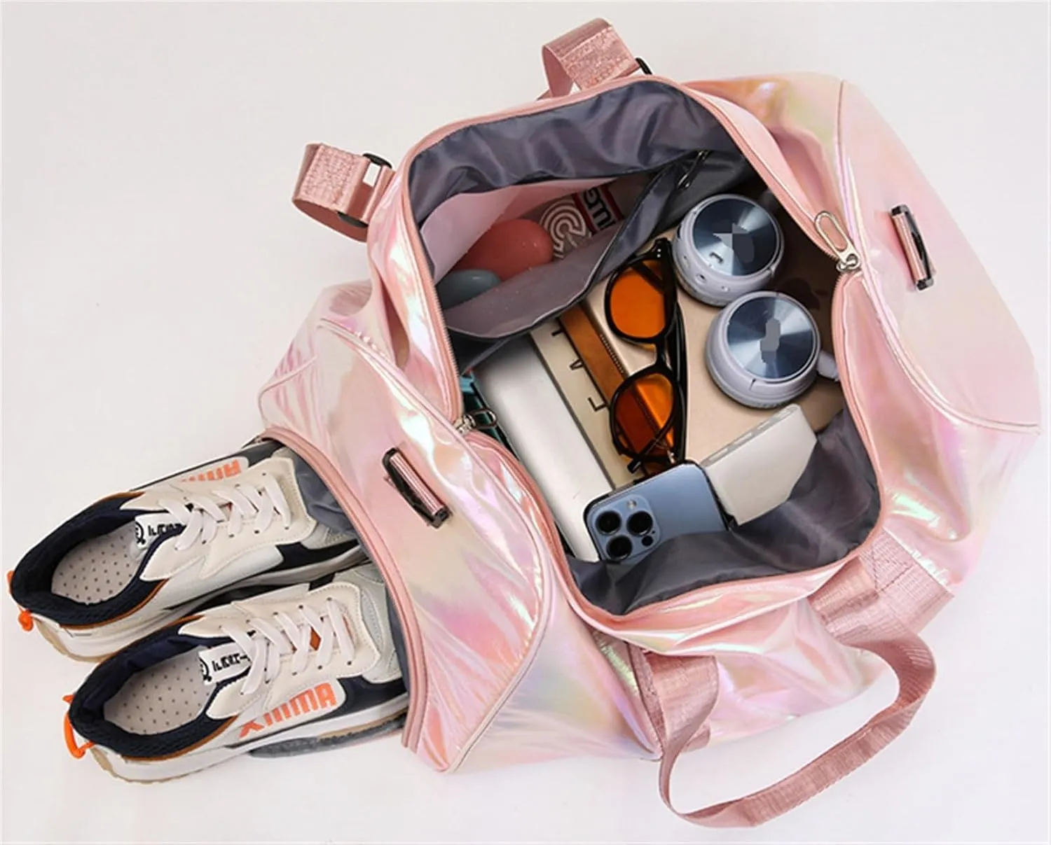 Weekender Travel Bag 18in Portable Luggage Bag Outdoor Travel Bag Dry and Wet Separate Sports Fitness Yoga Bag Sport Gym Bag(A)
