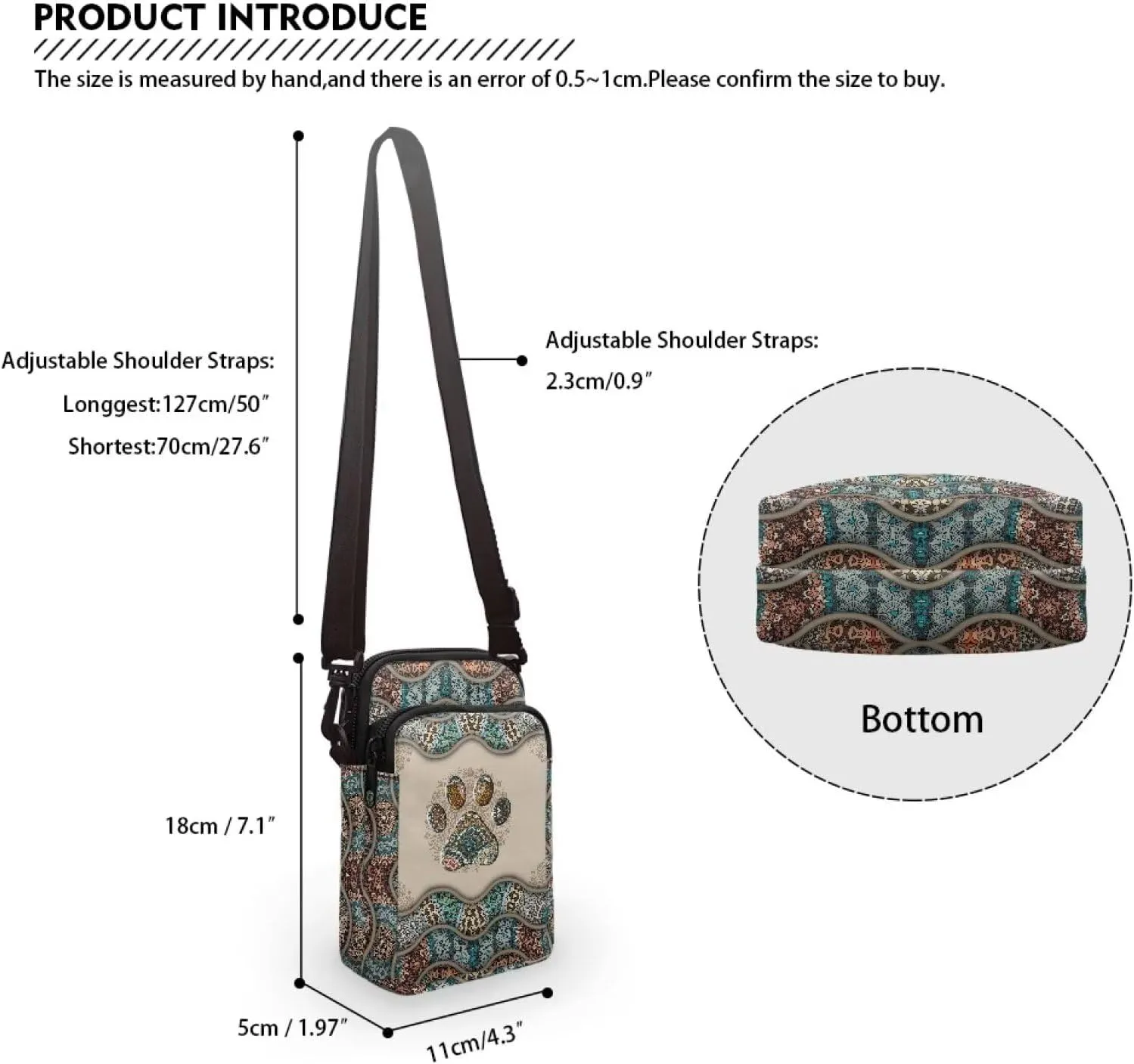 WELLFLYHOM Small Crossbody Bag for Women Phone Purse Messenger Pouch Mini Shoulder Handbag