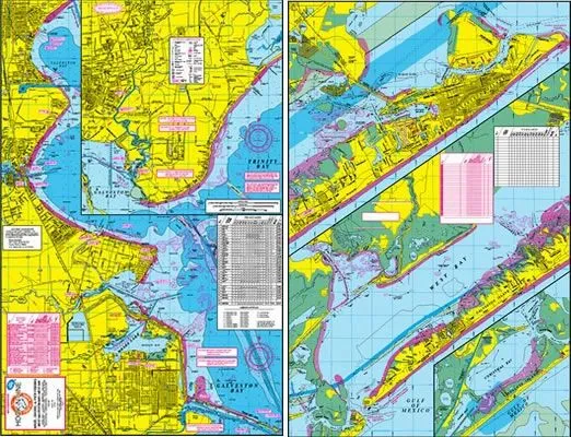 West Galveston Bay Area Texas Fishing Map F103