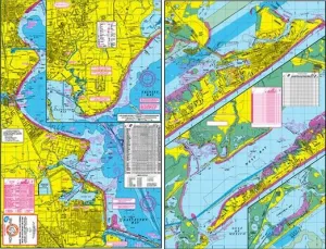 West Galveston Bay Area Texas Fishing Map F103