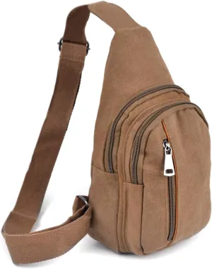 WESTEND Crossbody Canvas Sling Bag with Adjustable Strap-Travel Small Daypack