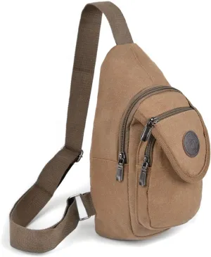 WESTEND Crossbody Canvas Sling Bag with Adjustable Strap-Travel Small Daypack