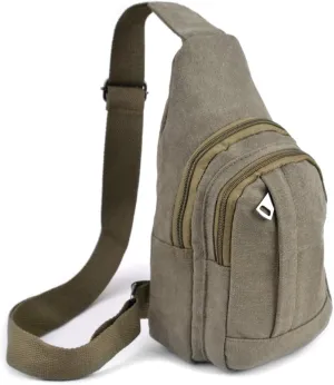 WESTEND Crossbody Canvas Sling Bag with Adjustable Strap-Travel Small Daypack