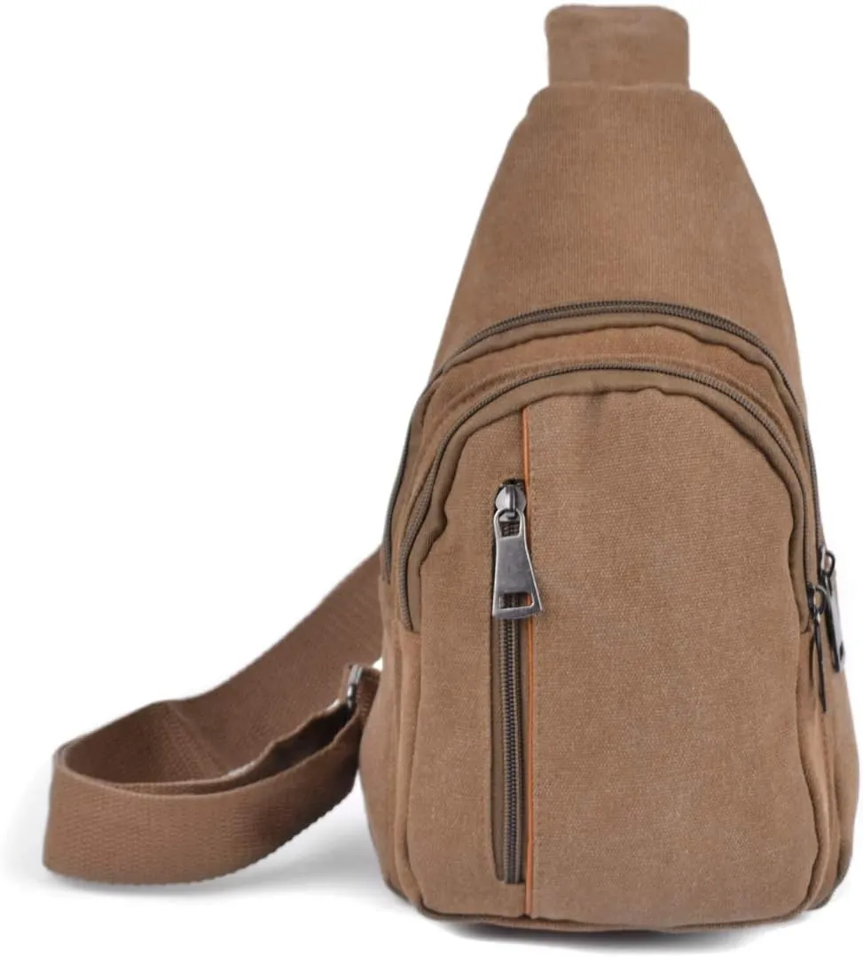 WESTEND Crossbody Canvas Sling Bag with Adjustable Strap-Travel Small Daypack