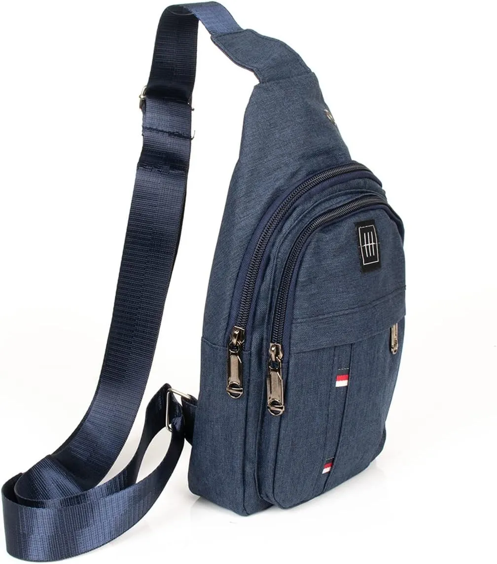 WESTEND Crossbody Canvas Sling Bag with Adjustable Strap-Travel Small Daypack
