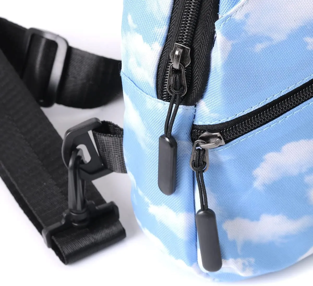 WESTEND Novelty Crossbody Sling Bag Backpack with Adjustable Strap for Men and Women, Sky Cloud