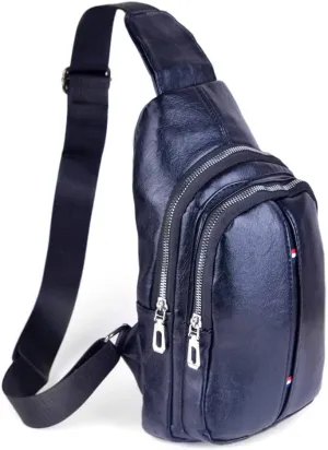 WESTEND Small Crossbody Leather Sling Bag with Adjustable Strap - Travel Small Daypack