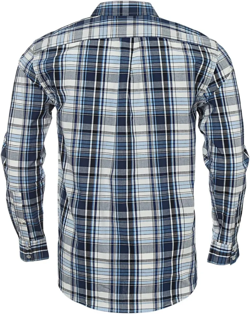 Western Shirts for Men with Snap Buttons Regular Fit Plaid Mens Long Sleeve Shirts Casual