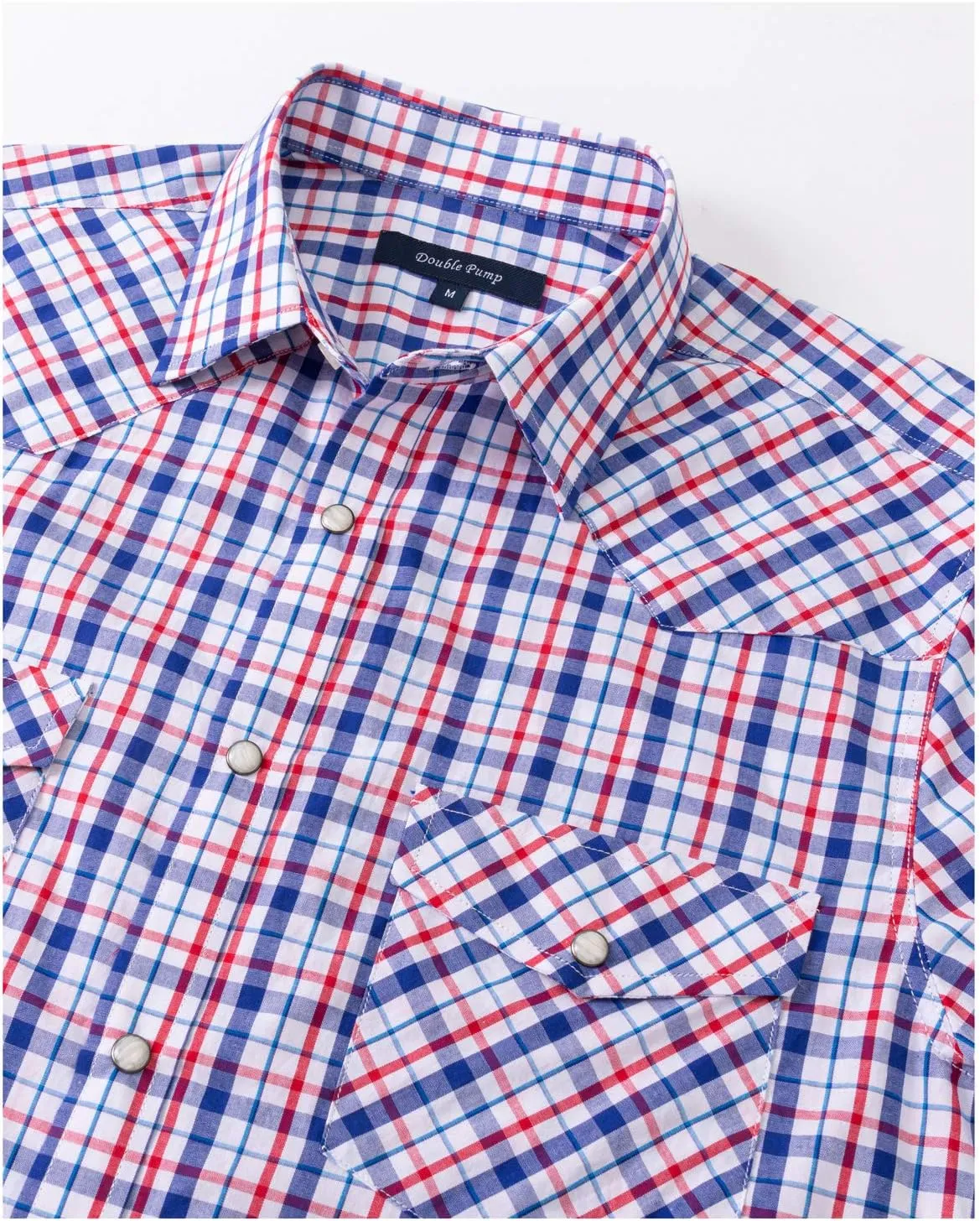 Western Shirts for Men with Snap Buttons Regular Fit Plaid Mens Long Sleeve Shirts Casual