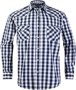 Western Shirts for Men with Snap Buttons Regular Fit Plaid Mens Long Sleeve Shirts Casual