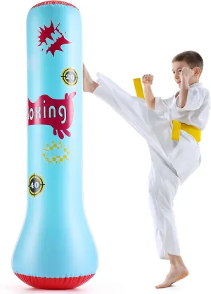 Whubefy Inflatable Punching Bag for Bounce House, Freestanding Punching Bag - 2.5L Water Fill 47 Inches Kids Inflatable Bopper for Bouncy Castle with Bounce-Back Action Kids Bounce House Enhancement