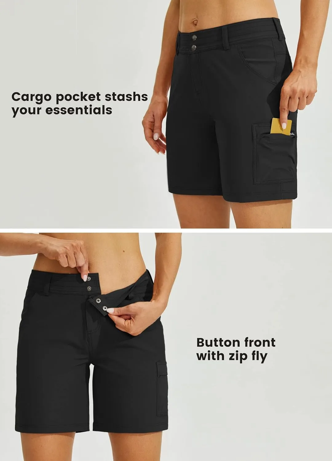 Willit Women's Golf Hiking Shorts Cargo Quick Dry Athletic Shorts Casual Summer Shorts with Pockets 7"