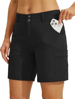 Willit Women's Golf Hiking Shorts Cargo Quick Dry Athletic Shorts Casual Summer Shorts with Pockets 7"
