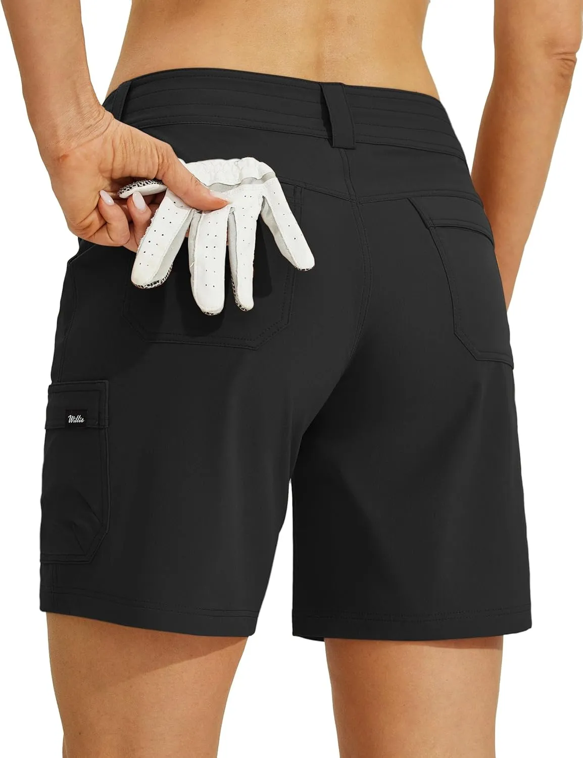 Willit Women's Golf Hiking Shorts Cargo Quick Dry Athletic Shorts Casual Summer Shorts with Pockets 7"