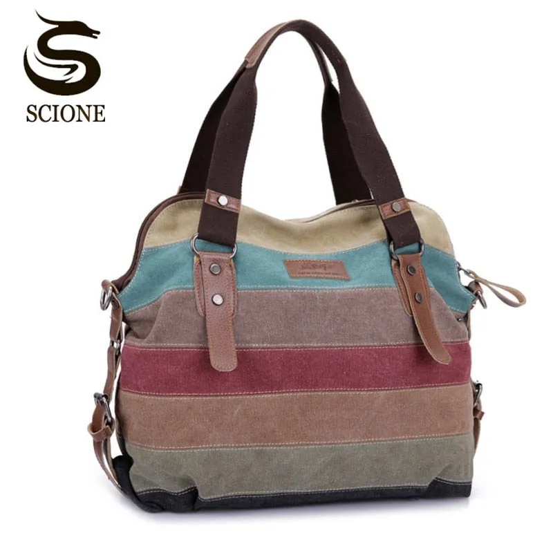 Women Mujer Bags Handbag Bolsos Canvas Striped Huge price cut Bag Shopping Fashion Brand Casual Satisfaction guaranteed Shoulder Messenger Tote Beach Bags Famous