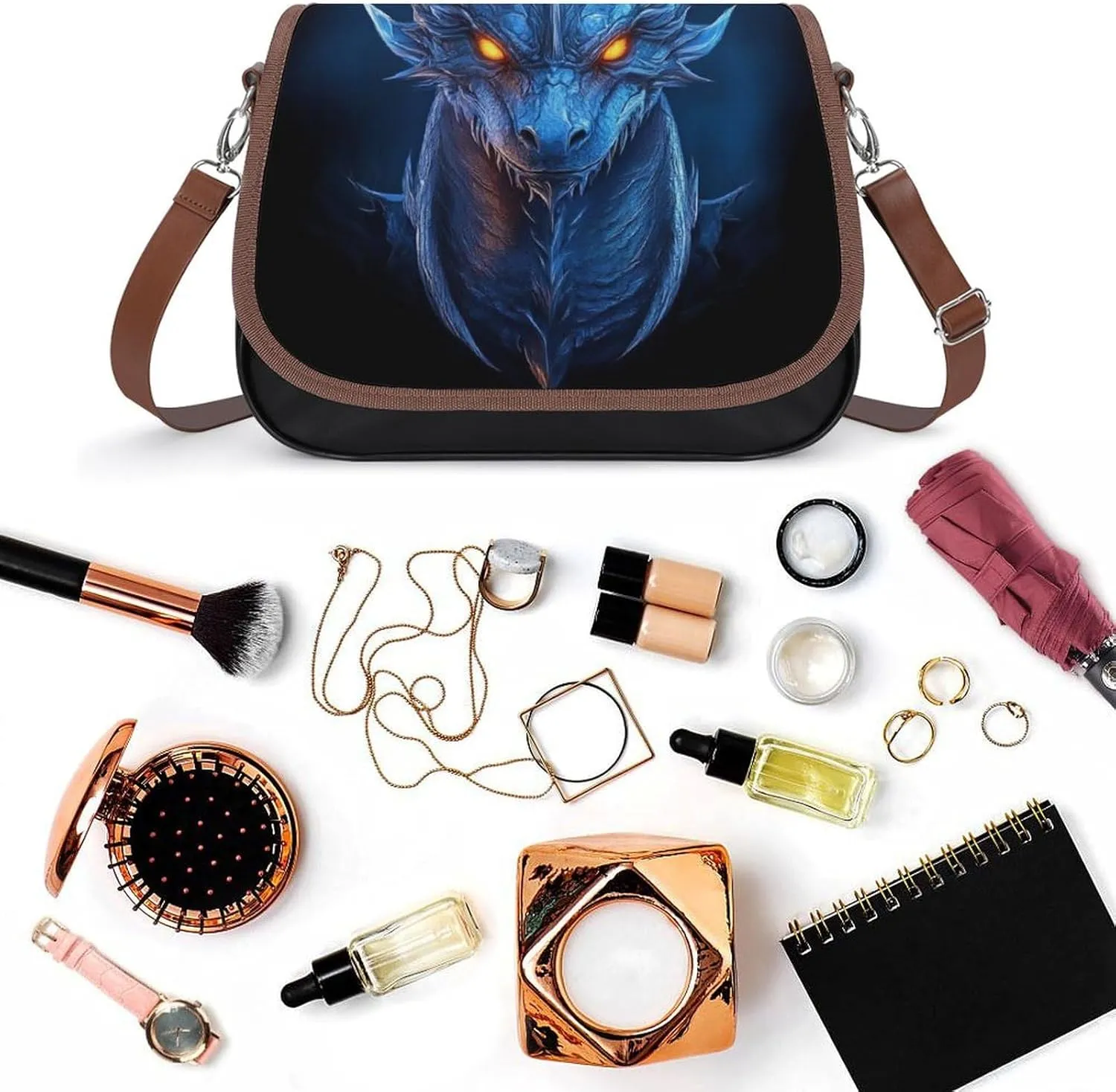 Womens Crossbody Purse Lightweight PU Leather Shoulder Bag Waterproof Messenger Bags