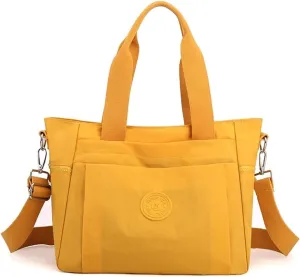 Women's Multi Pocket Zipper Canvas Handbag Nylon One Shoulder Crossbody Bag Waterproof And Anti Theft Strap Bag
