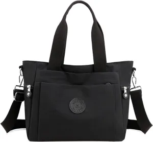 Women's Multi Pocket Zipper Canvas Handbag Nylon One Shoulder Crossbody Bag Waterproof And Anti Theft Strap Bag