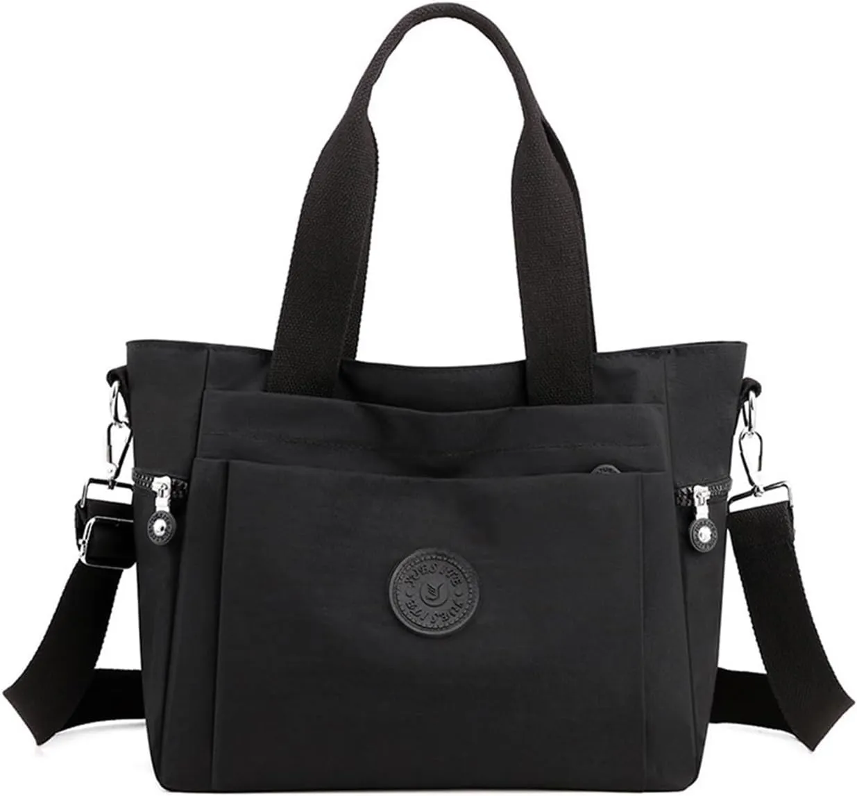 Women's Multi Pocket Zipper Canvas Handbag Nylon One Shoulder Crossbody Bag Waterproof And Anti Theft Strap Bag