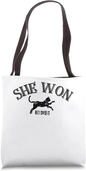 Women's She Won Presidential Election 2024 Tote Bag