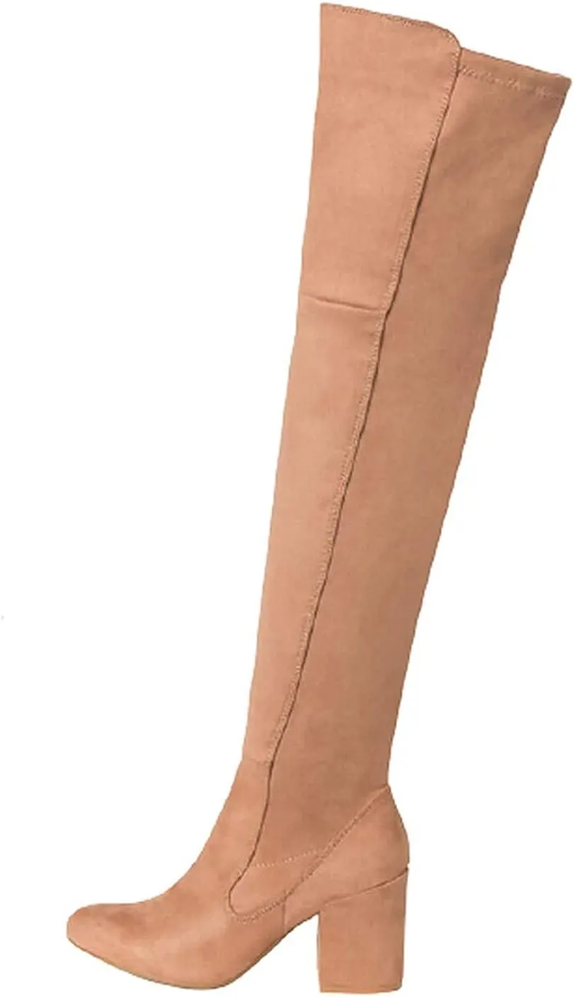 Women's Thigh High Over The Knee Block Heel Boots
