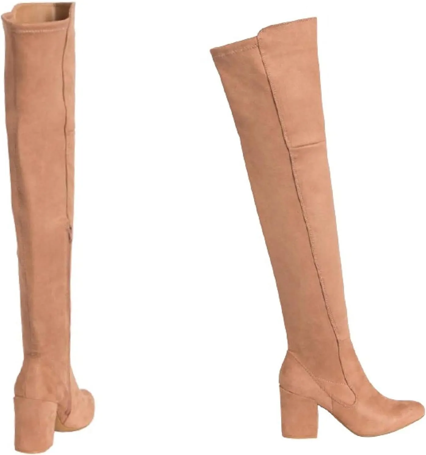 Women's Thigh High Over The Knee Block Heel Boots