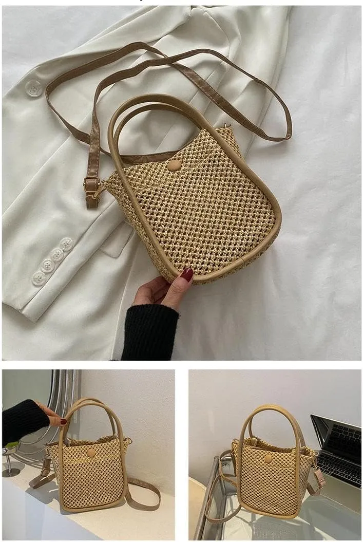 women's tote bag woven mesh bag shoulder mobile phone bag