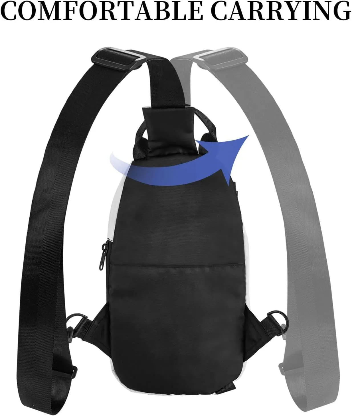 WURTON The Underwater World Tropical Fish Print Lightweight Adjustable Crossbody Backpack Daypack For Men,Women Sling Bag