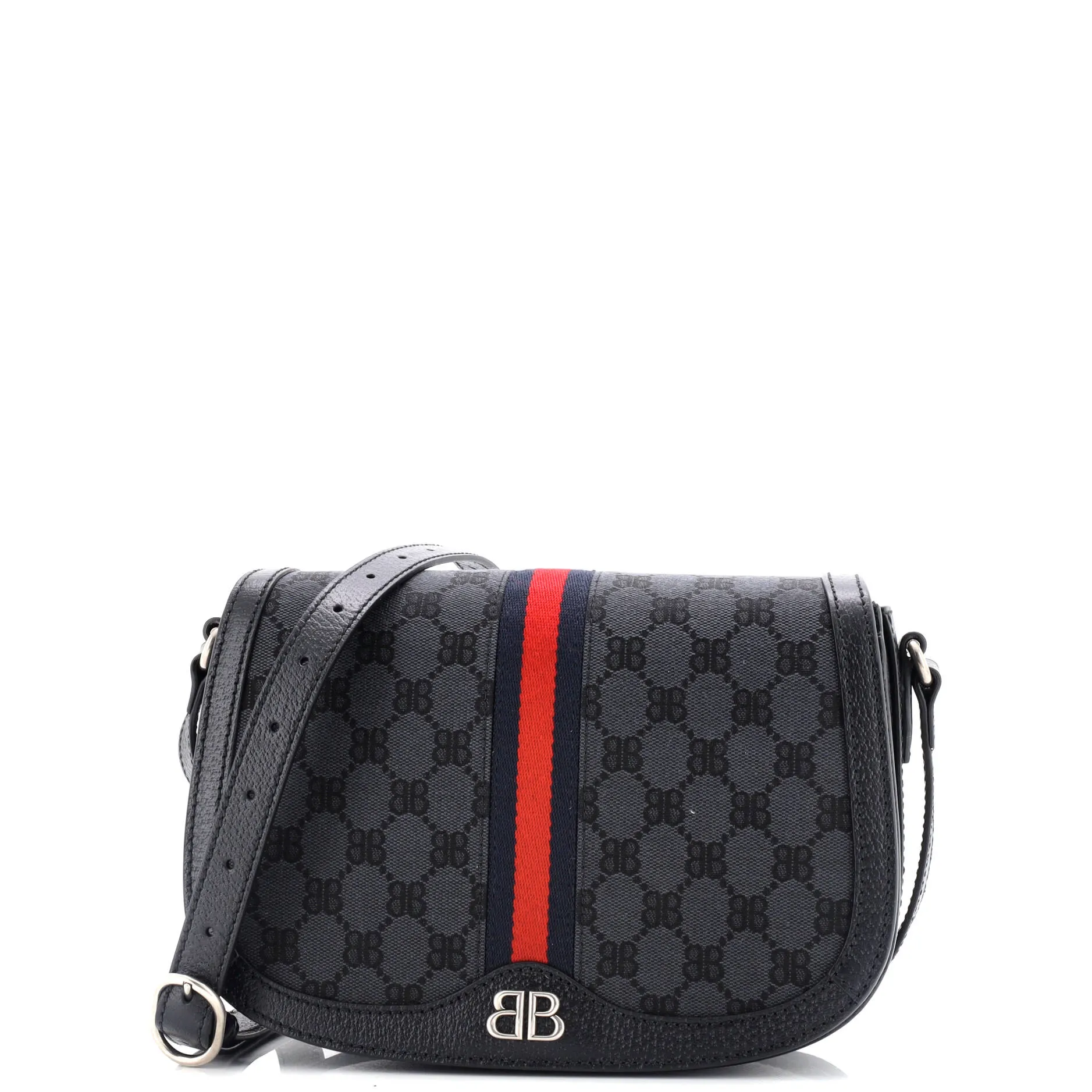 x Balenciaga The Hacker Project Flap Messenger Bag BB Canvas Medium