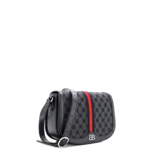 x Balenciaga The Hacker Project Flap Messenger Bag BB Canvas Medium