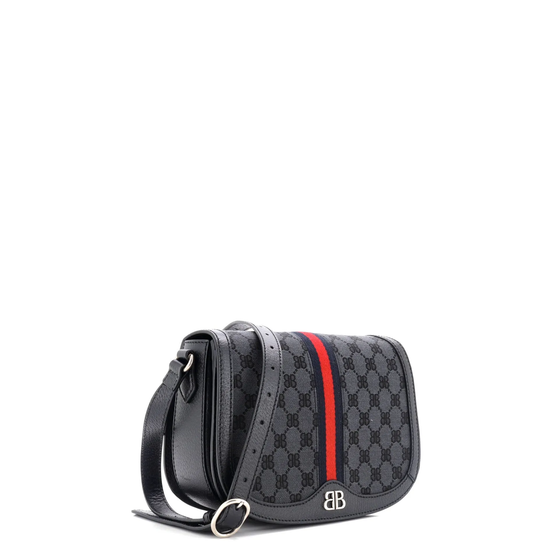 x Balenciaga The Hacker Project Flap Messenger Bag BB Canvas Medium