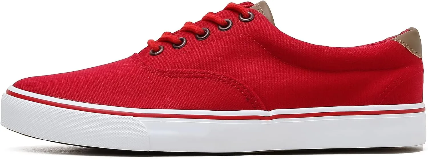 yageyan Men’s Low Top Canvas Walking Shoes Lace-up Fashion Sneakers Casual