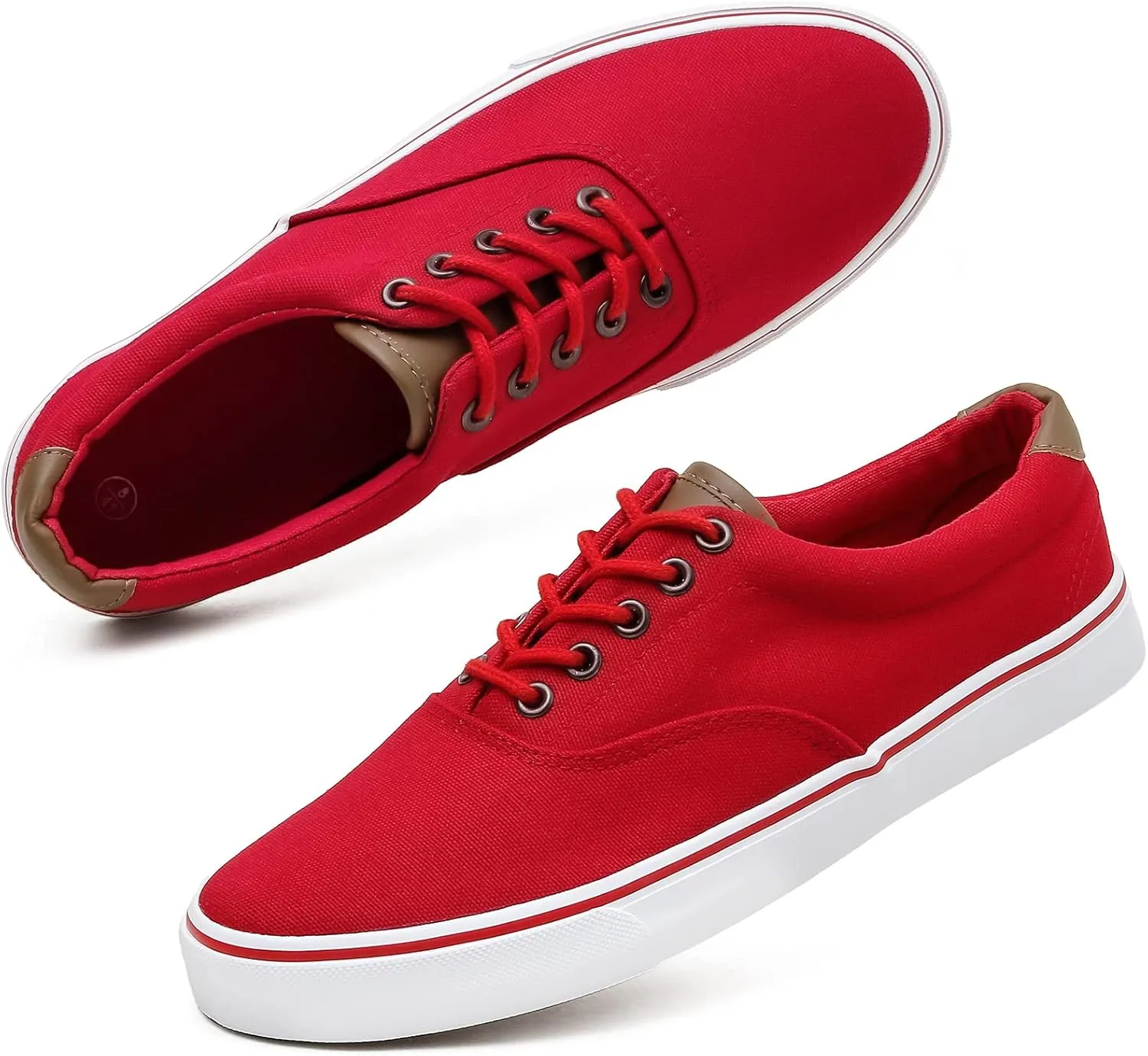 yageyan Men’s Low Top Canvas Walking Shoes Lace-up Fashion Sneakers Casual