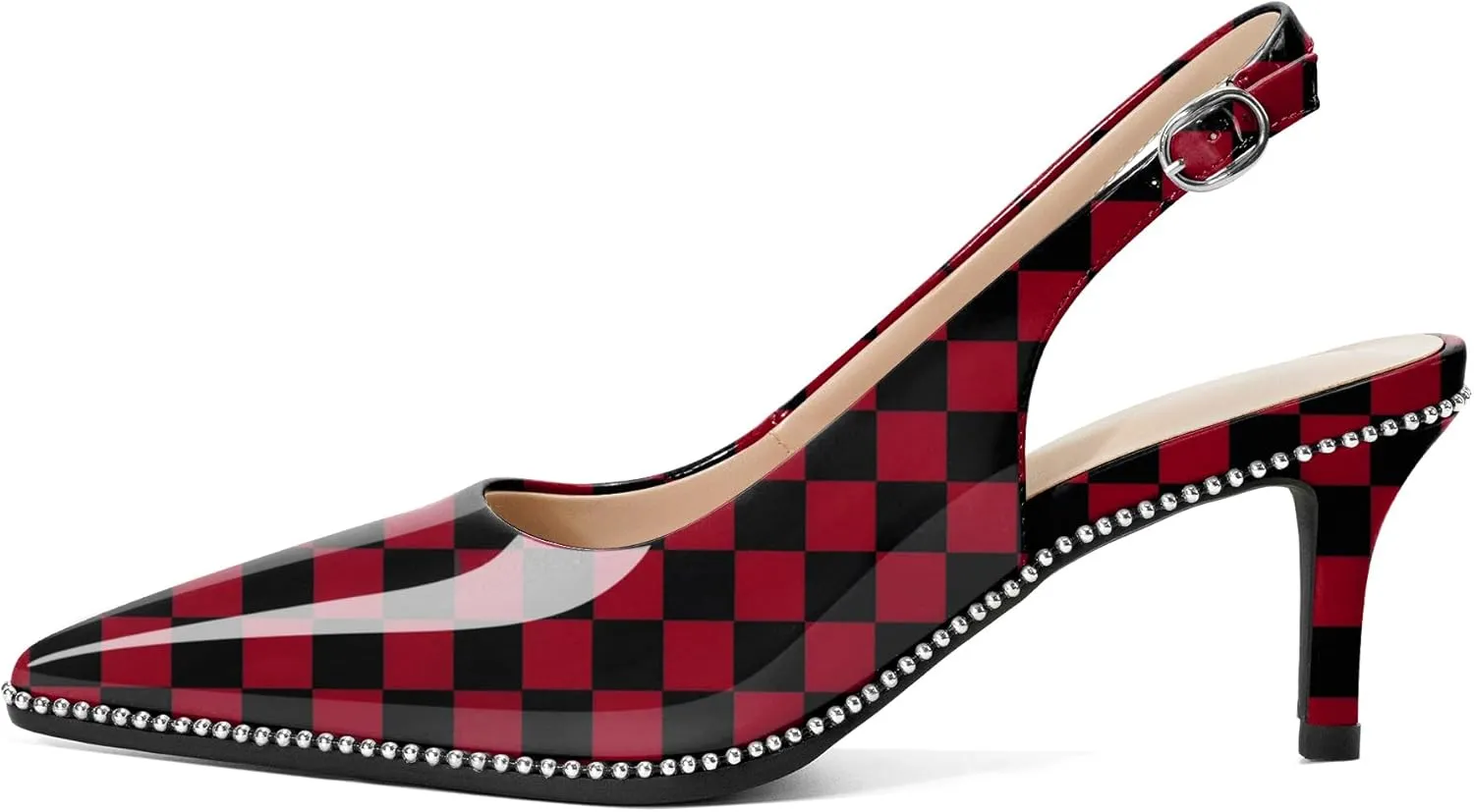 YODEKS Slingback Kitten Heels Women's Pointed Toe Low Heel Pumps 2.5 Inch Shoes Size 5-13