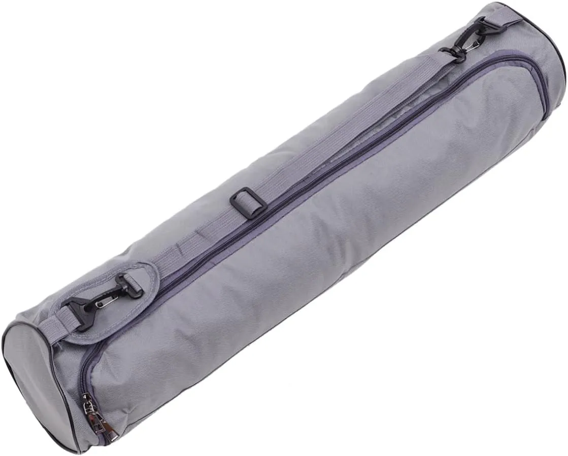 Yoga Mat Storage Bag Durable Canvas Zipper Tote with Strap for Lightweight and Portable Yoga Mat Carrier for Home Gym Use