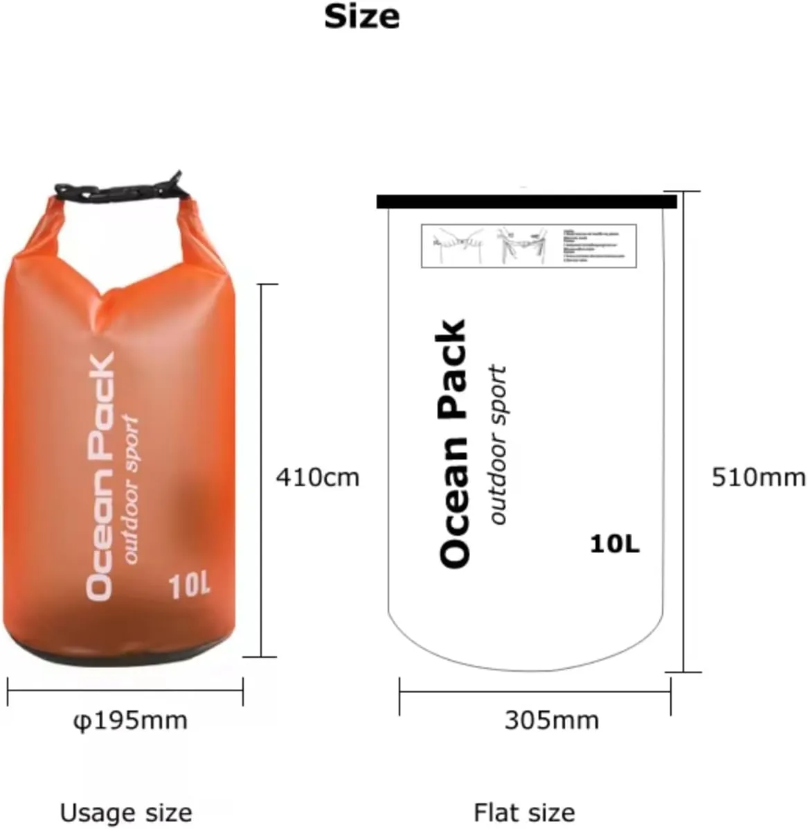 YOUGLE 10L Waterproof Water Resistant Dry Bag Sack Storage Pack Pouch Swimming Kayaking Canoeing River Trekking Boating Sailing Fishing (Green)