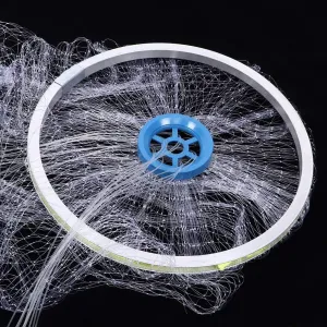 YOUTHINK Hand Throw Fish Net, Lightweight Fishing Catcher Fishing Accessory with Strong Rope for Rivers, Shallow seas, Oceans and Lakes
