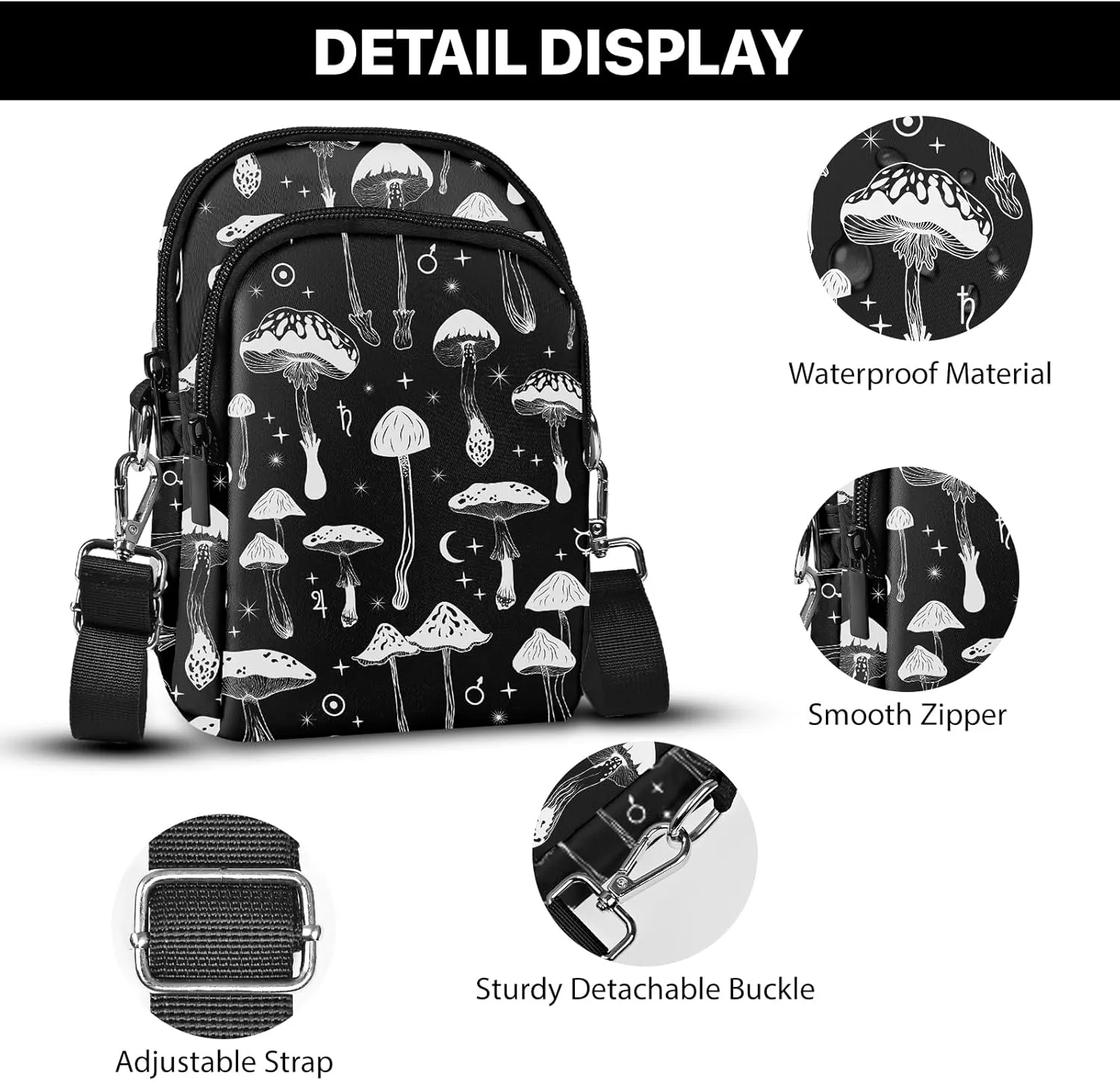 Yrebyou Crossbody Purse for Women Cell Phone Bag Small Lightweight Over Shoulder Bags with Adjustable Strap for Travel