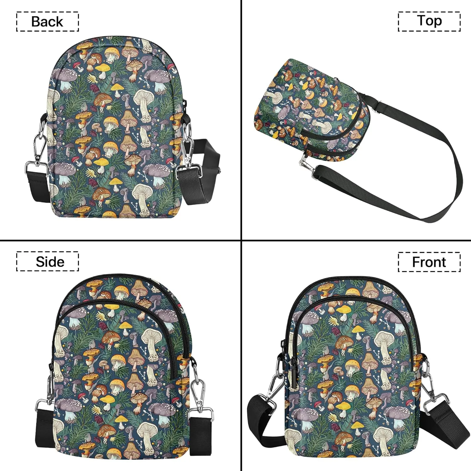 Yrebyou Small Crossbody Bags for Women Casual Cell Phone Purse Waterproof Over Shoulder Handbag with Card Slots