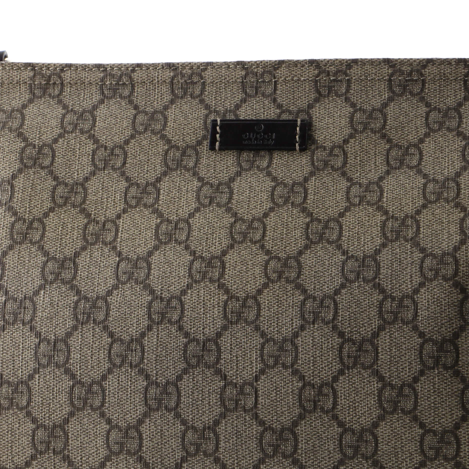 Zip Top Messenger Bag GG Coated Canvas Large