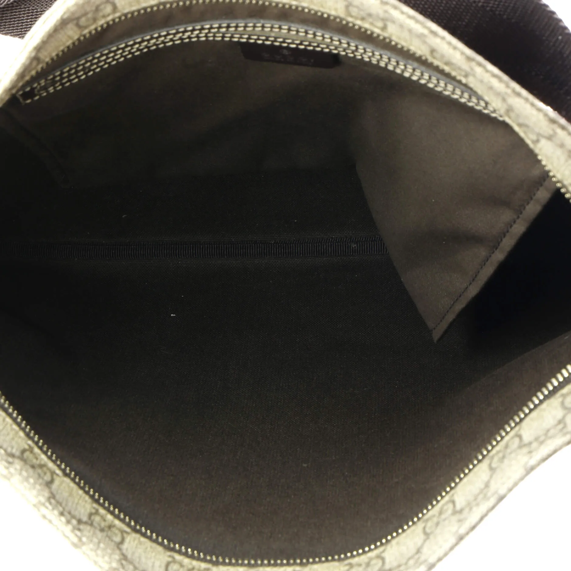 Zip Top Messenger Bag GG Coated Canvas Large