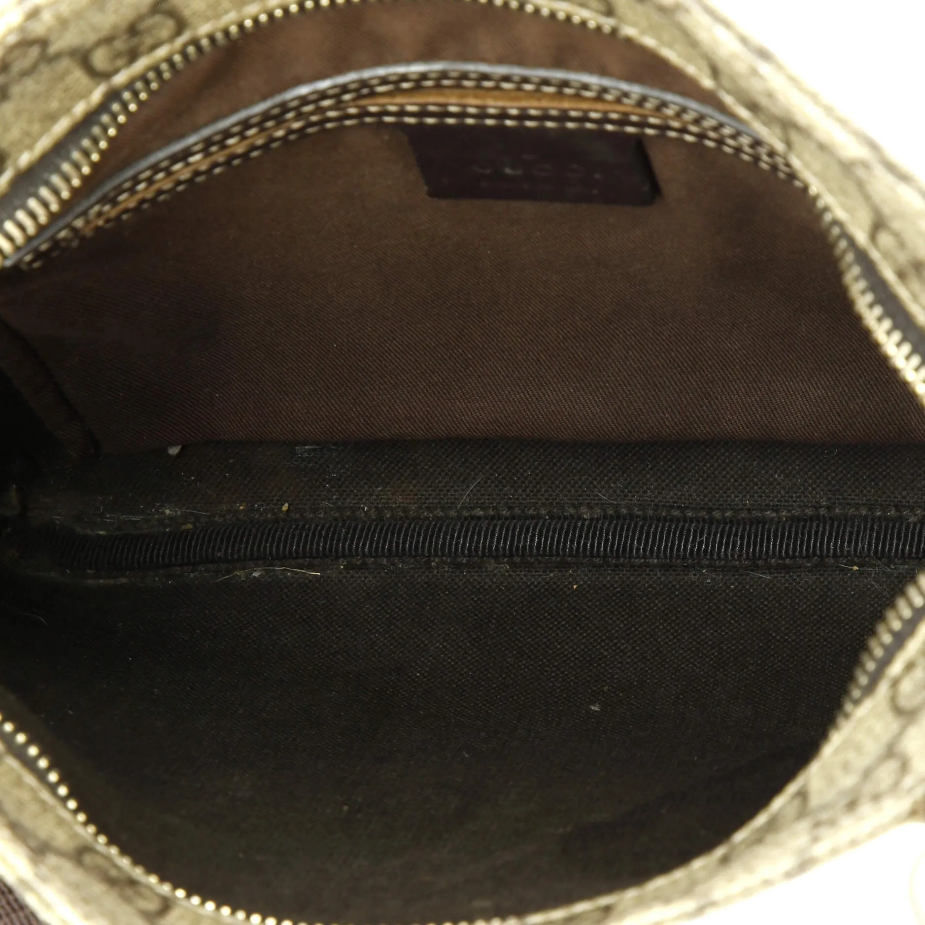Zip Top Messenger Bag GG Coated Canvas Small