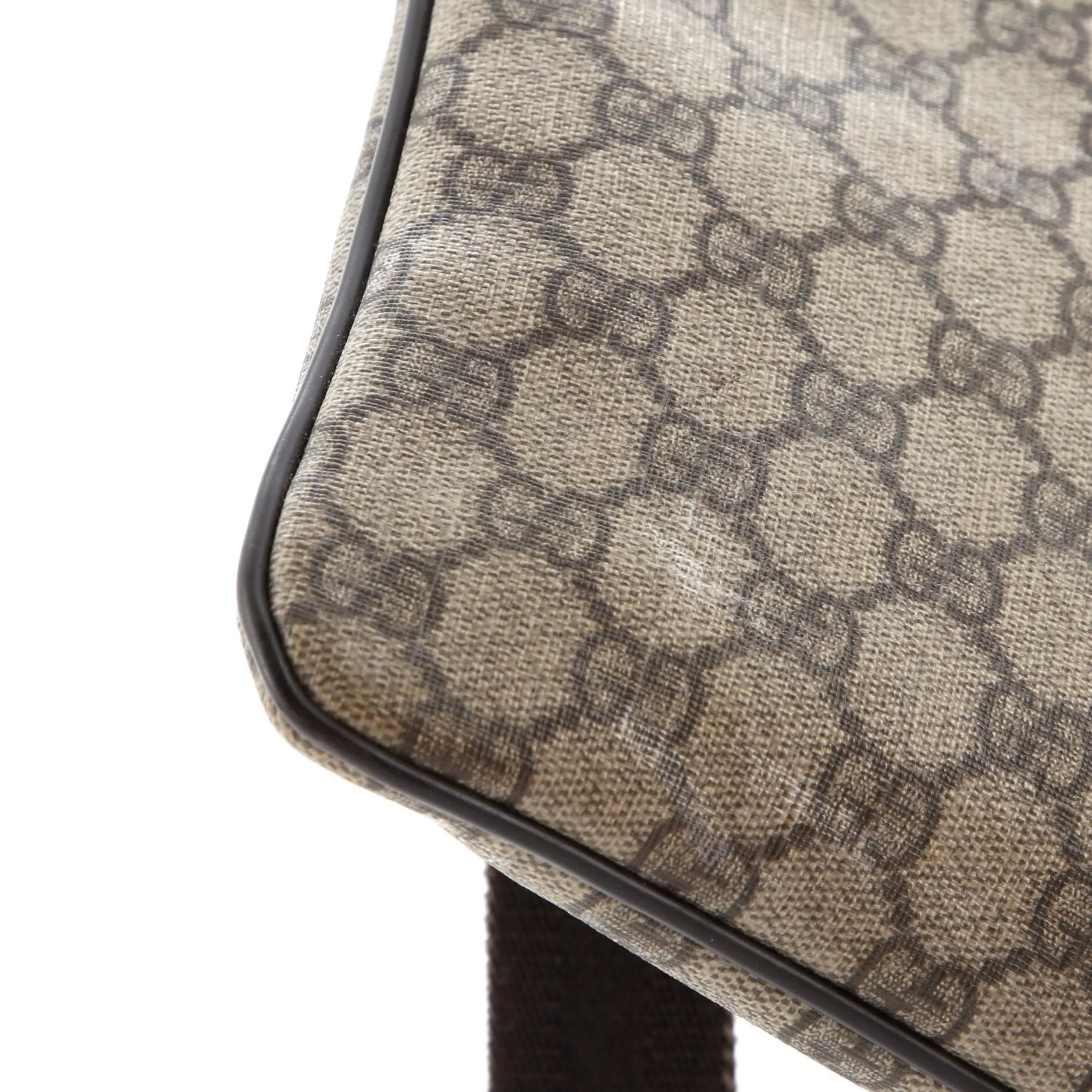 Zip Top Messenger Bag GG Coated Canvas Small