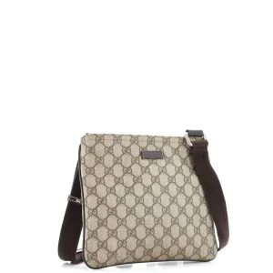 Zip Top Messenger Bag GG Coated Canvas Small