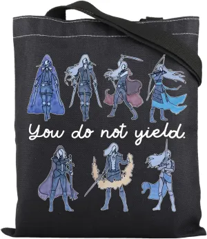 ZJXHPO Novel Tote Bag You Do Not Yield Reusable Grocery Shopping Bag Bookworm Shoulder Bag Book Lover Gift