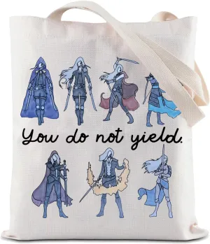 ZJXHPO Novel Tote Bag You Do Not Yield Reusable Grocery Shopping Bag Bookworm Shoulder Bag Book Lover Gift